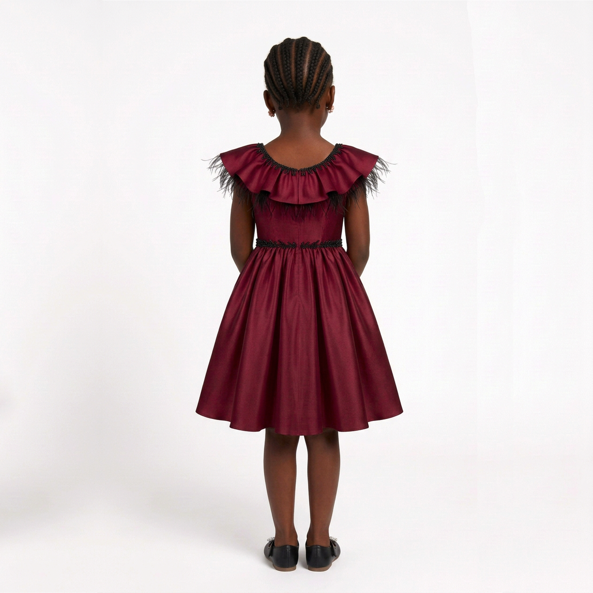 Layla Girls' Silk Flared Dress