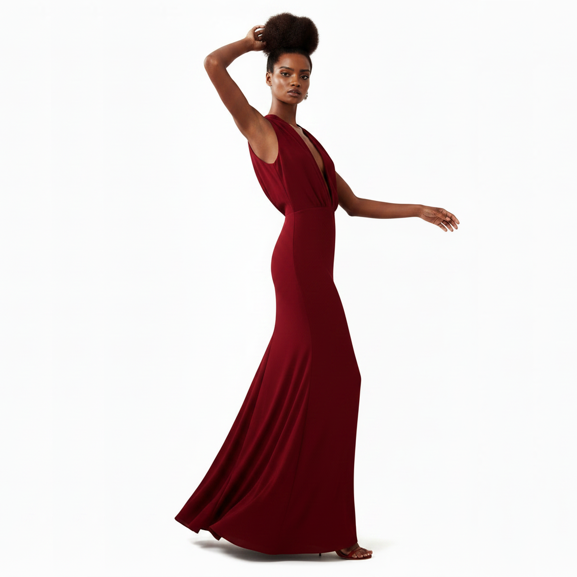 Aasma Maxi Silk Crepe Dress