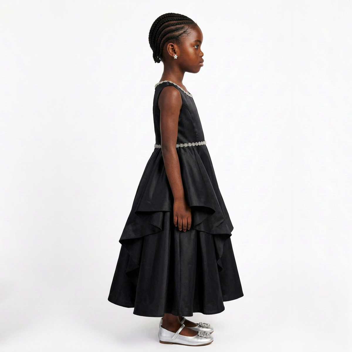 Esmeralda Girls’ High-Low Cascade Occasion Dress