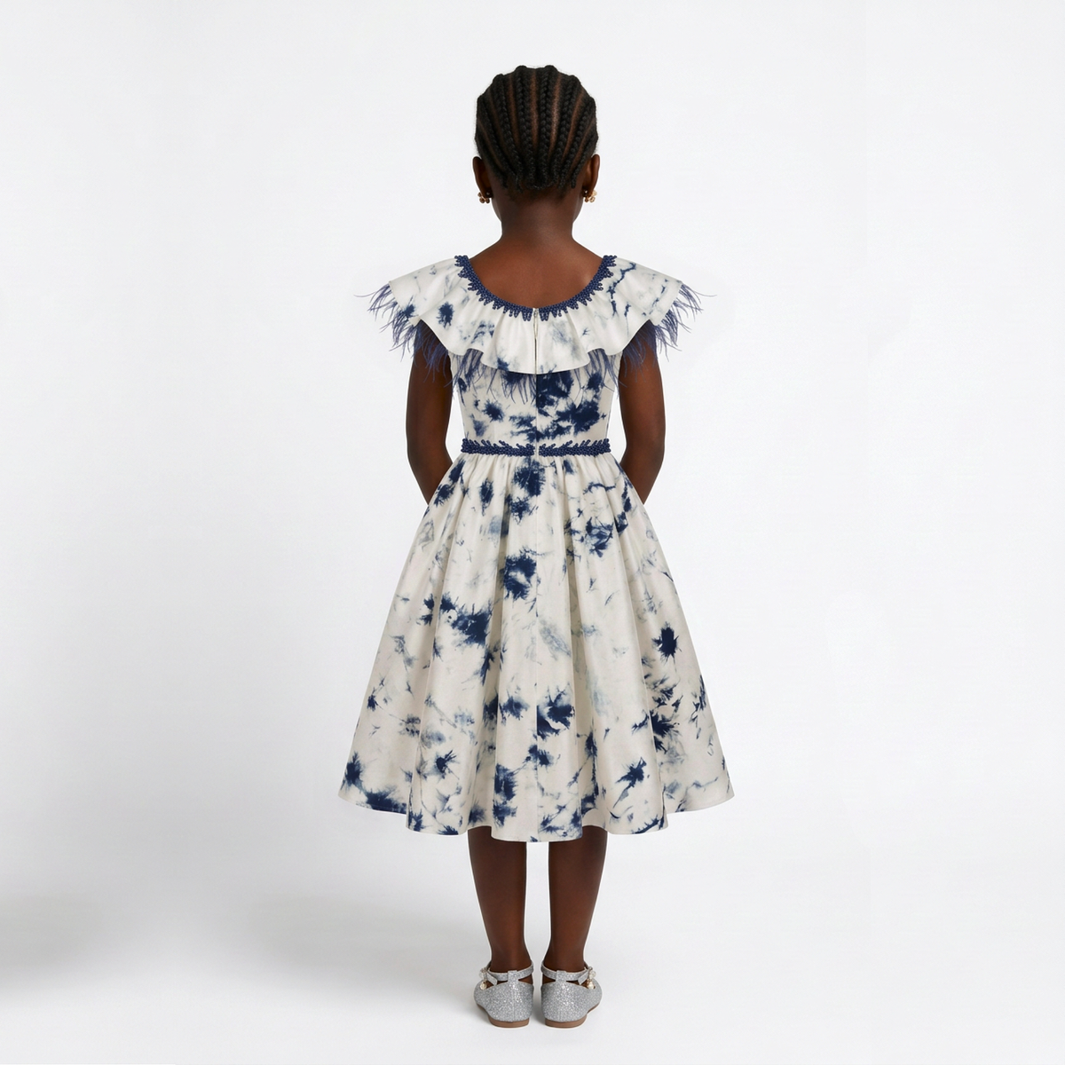Layla Girls' Print Flared Dress