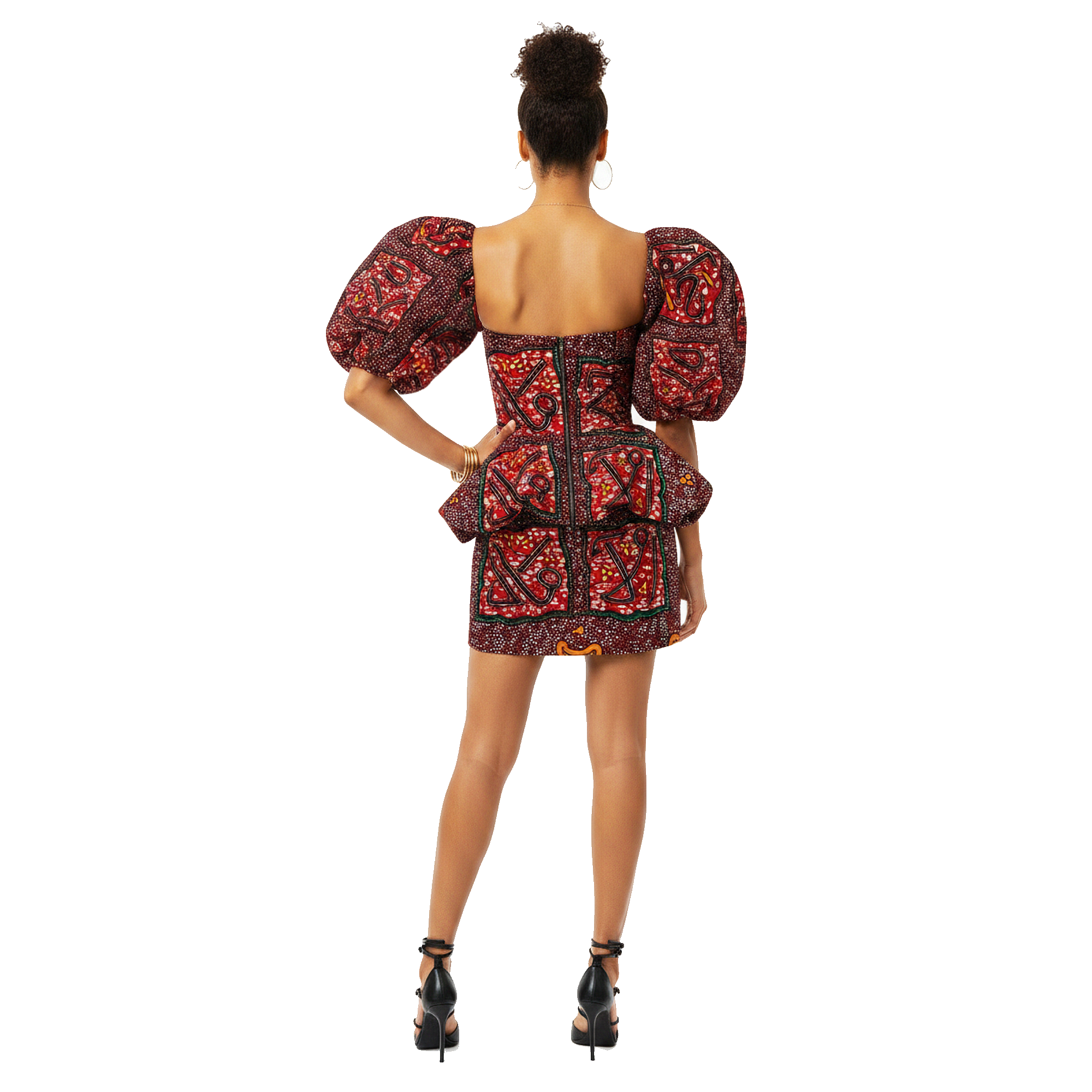Mide Bubble Peplum Mini Dress