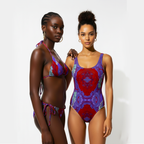 Ifuru Swim Bundle | Abstract Print Bikini, One-Piece & Flipflops Set