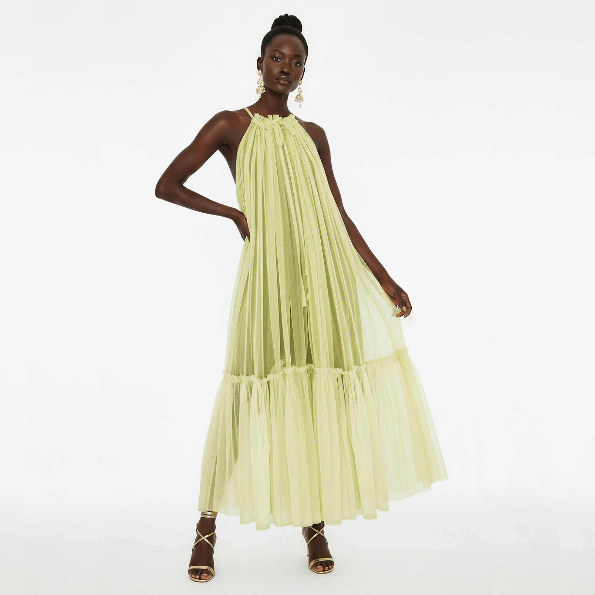 Habiba Tiered Tulle Maxi Dress
