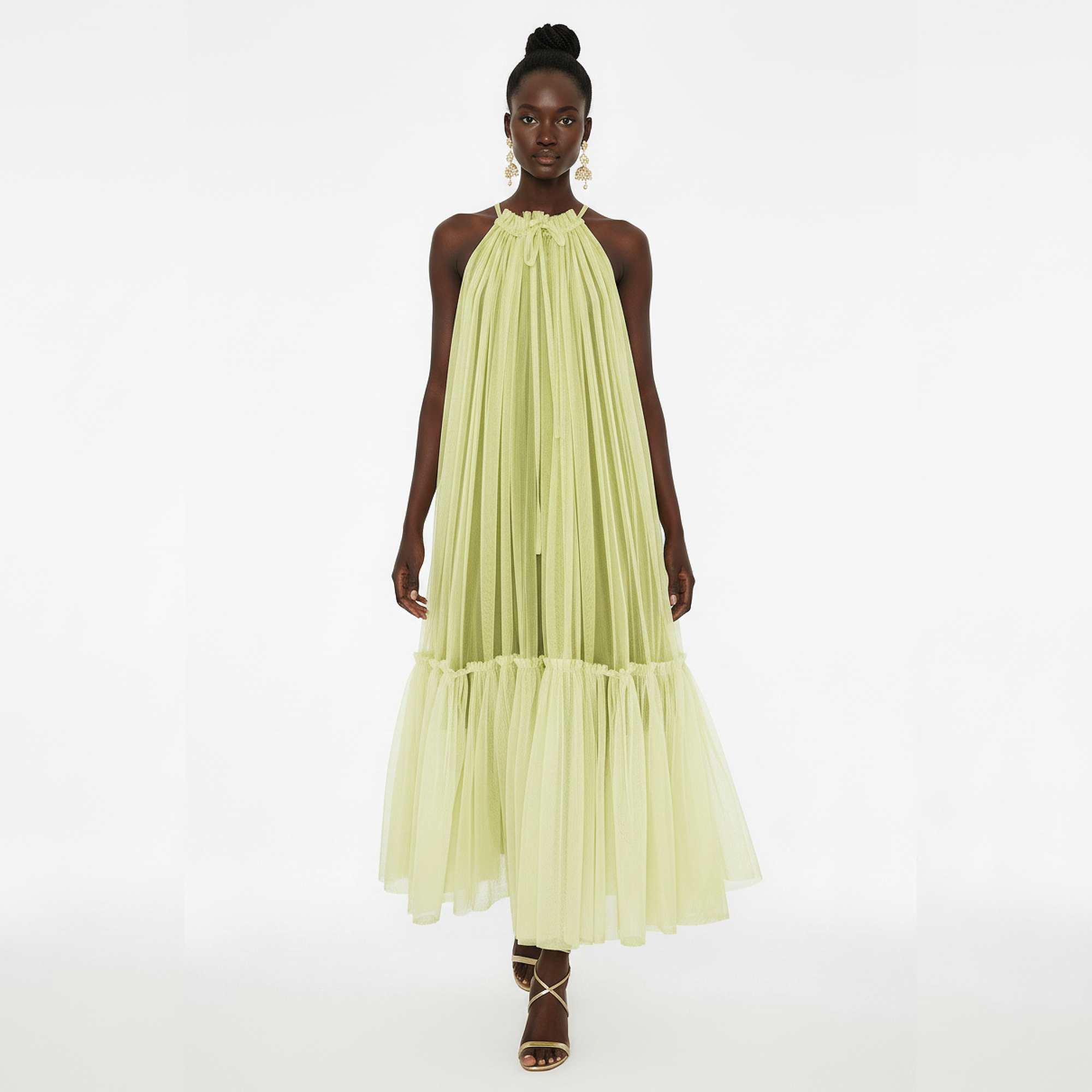 Habiba Tiered Tulle Maxi Dress