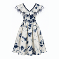 Layla Girls' Print Flared Dress