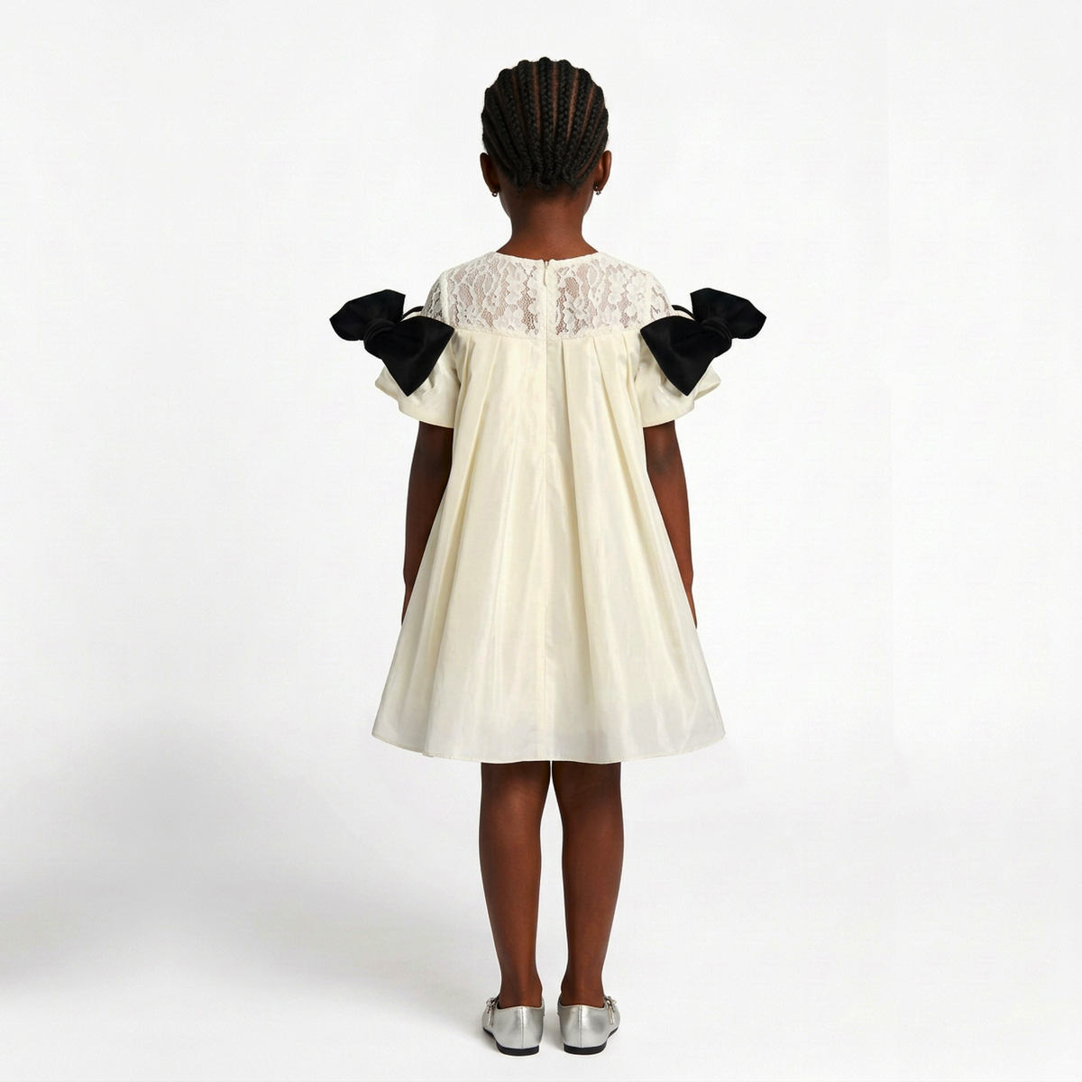 Vivienne Girls’ Bow Lace Dress