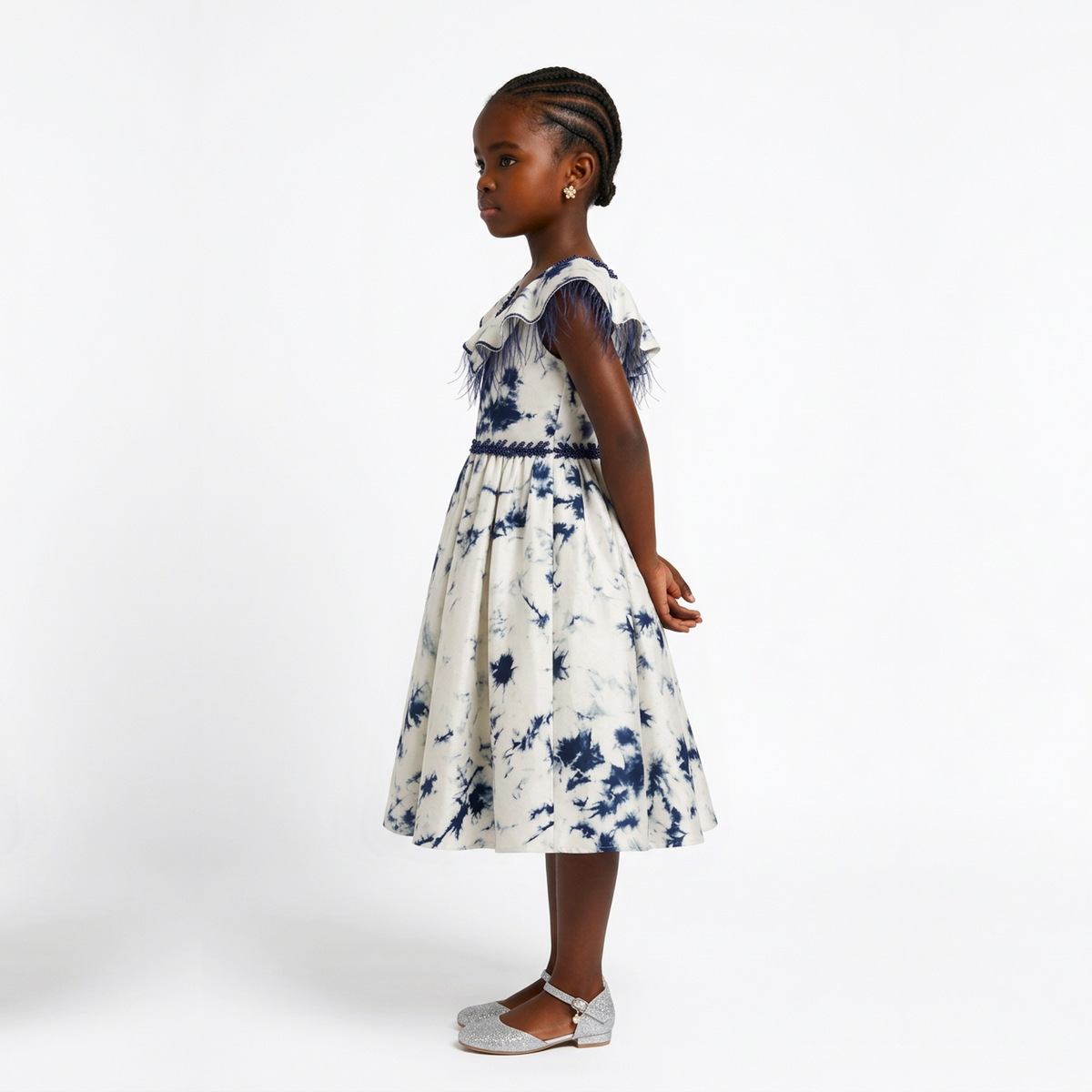 Layla Girls' Print Flared Dress