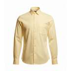 Yellow dress shirt on a white background