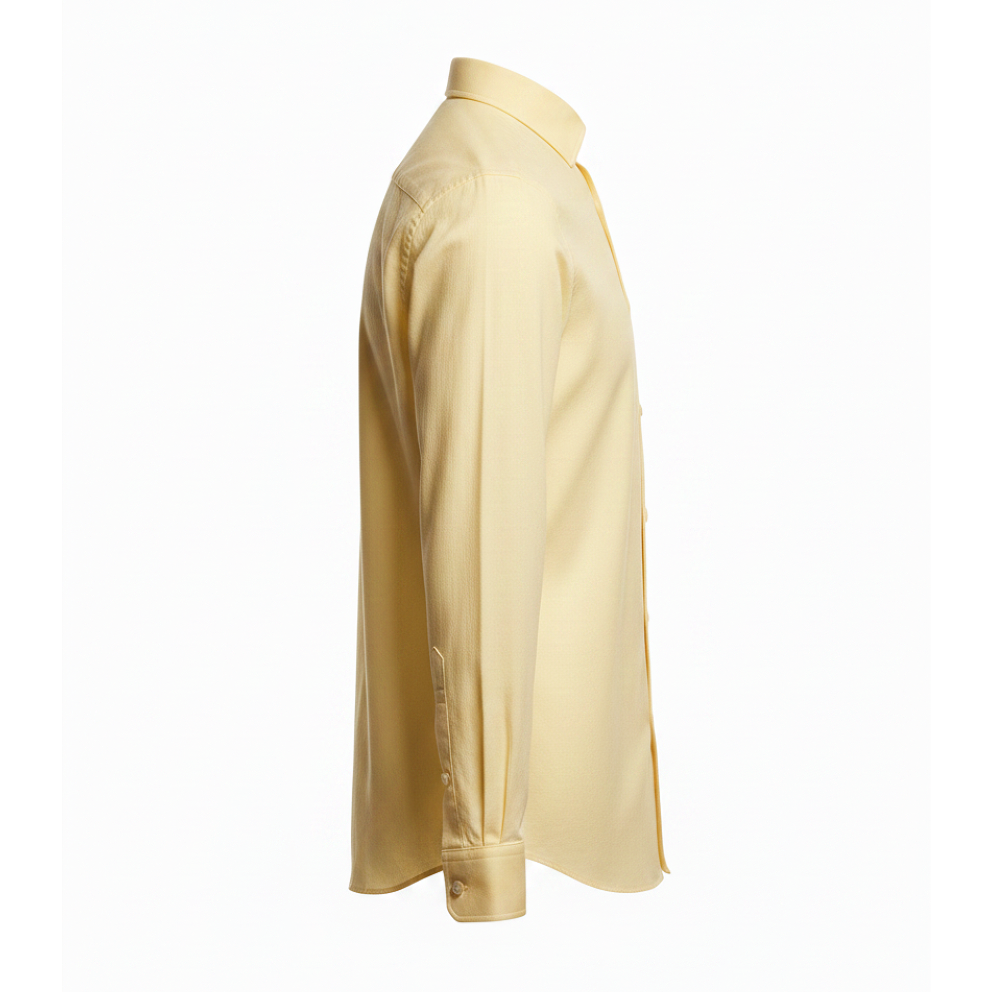 Light yellow shirt on a white background