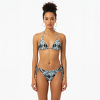 Kori Swim Bundle | Ice Marble Wave Print Bikini, One-Piece & Flipflops Set