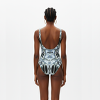 Kori One-Piece Swimsuit | Ice Marble Wave Print