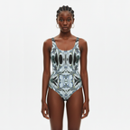 Kori One-Piece Swimsuit | Ice Marble Wave Print