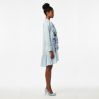 Rosebud Satin Shirt Dress