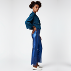 AṢẸ́ Midnight Bell-Sleeve Cropped Blazer