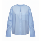 Light blue long-sleeve shirt on a white background