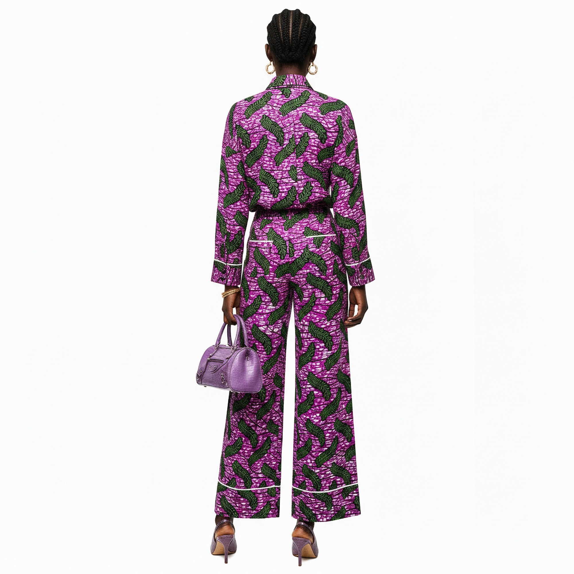 Min-Ji Wax Print Top and Culottes Set