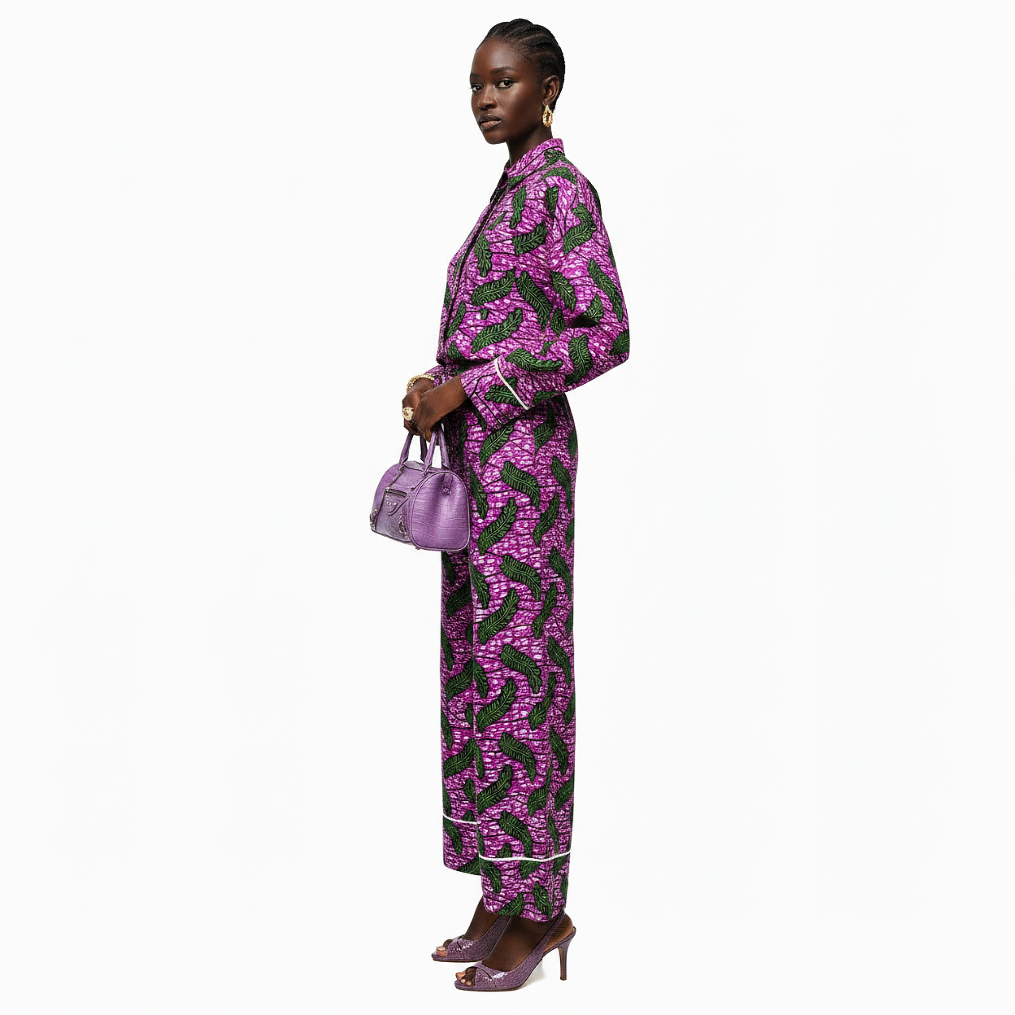 Min-Ji Wax Print Top and Culottes Set