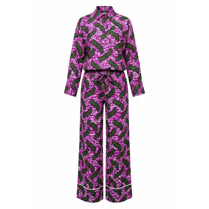 Min-Ji Wax Print Top and Culottes Set