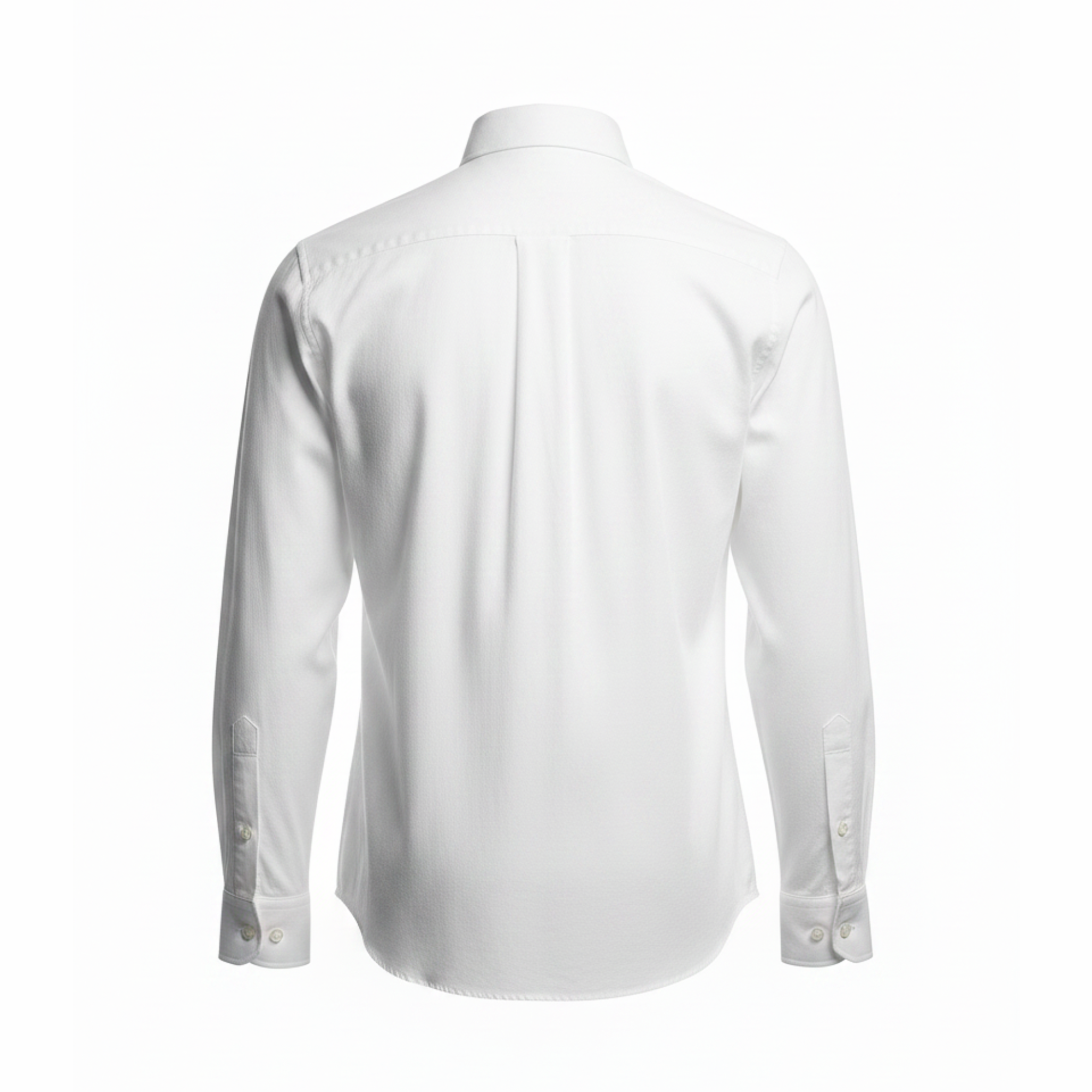 White dress shirt on a white background